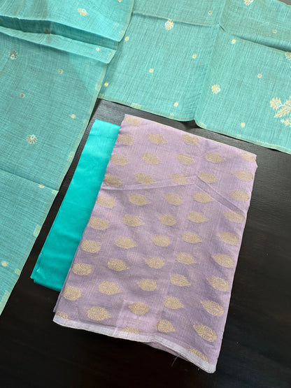 Mauve Jacquard Handloom Suit