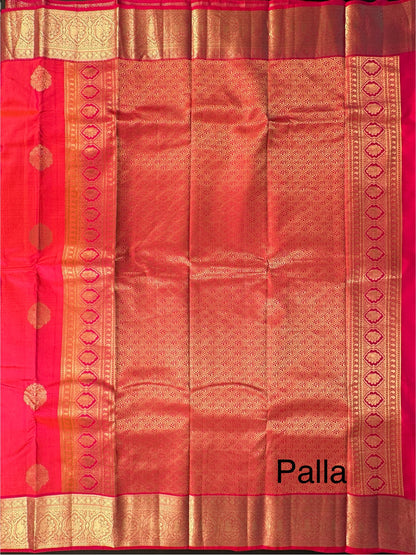 Rani  Pondicherry Handloom Pure Silk Saree