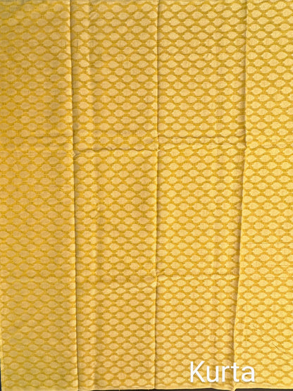 Yellow Jacquard Handloom Suit