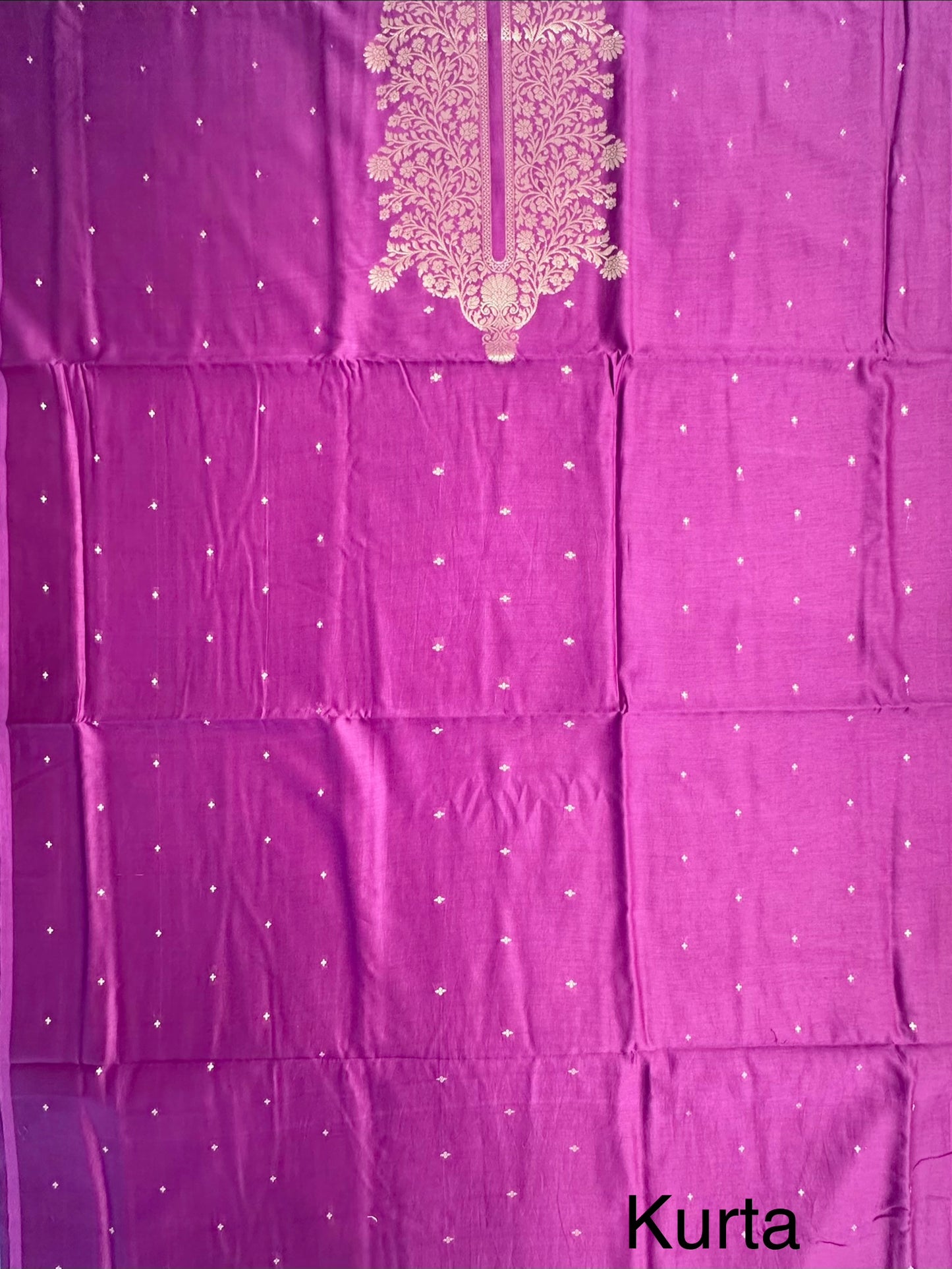 Dark Purple Handloom Chanderi Suit