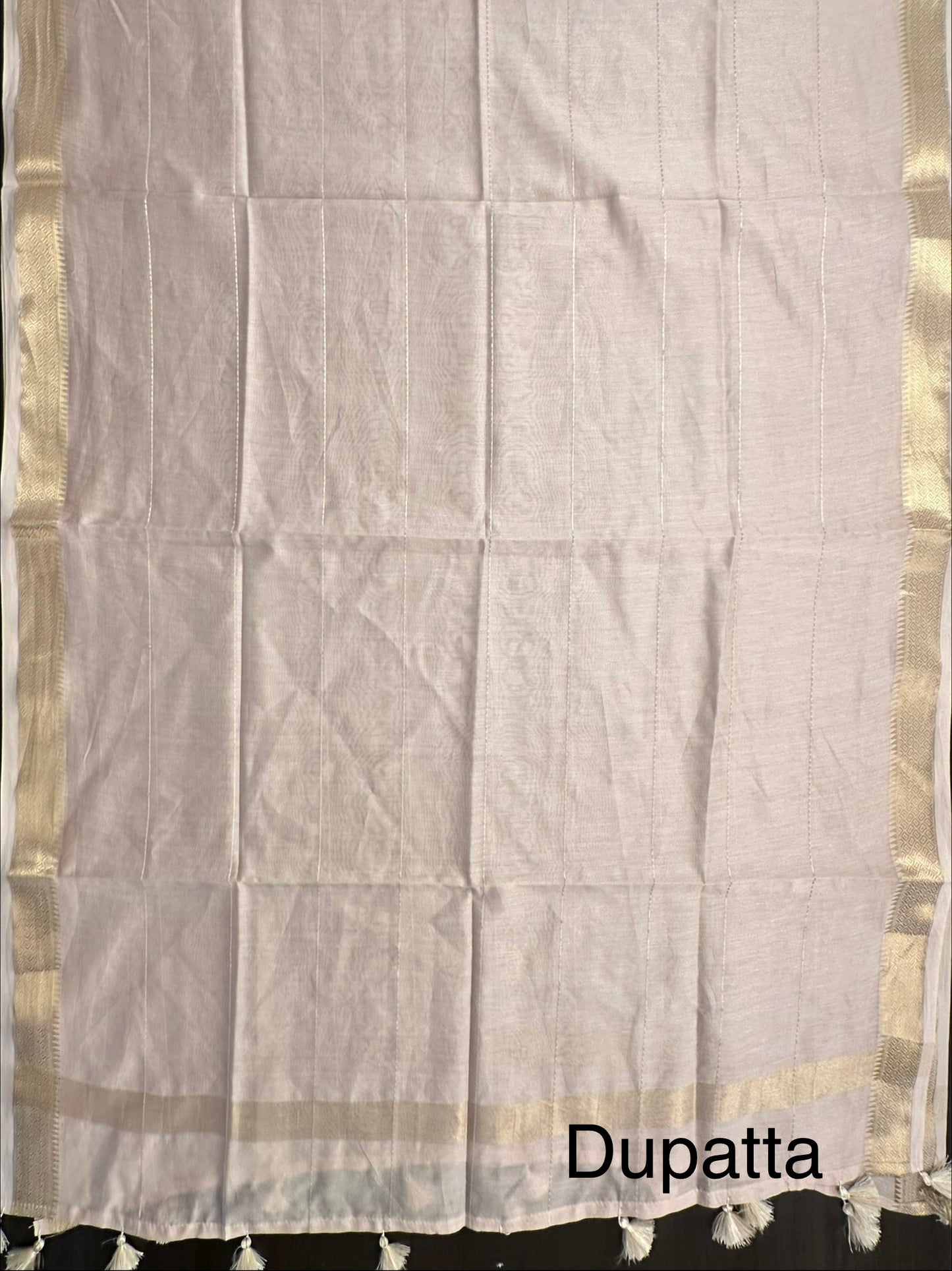 Beige Handloom Chanderi Suit