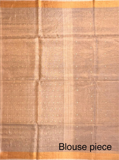 Purple-Gold Pure Tissue Silk Saree