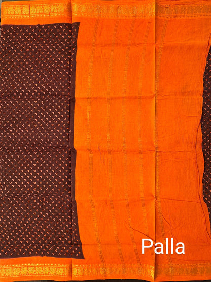 Brown Soongadi Cotton Saree
