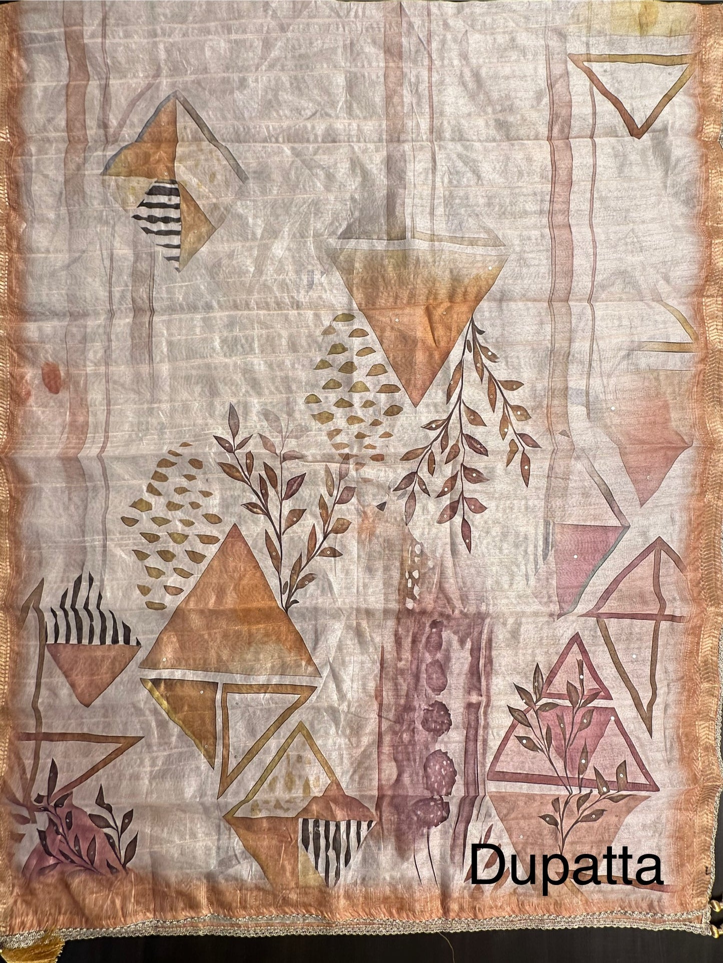 Mustard Fancy Cotton 3-Piece Suit