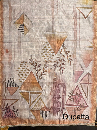 Mustard Fancy Cotton 3-Piece Suit