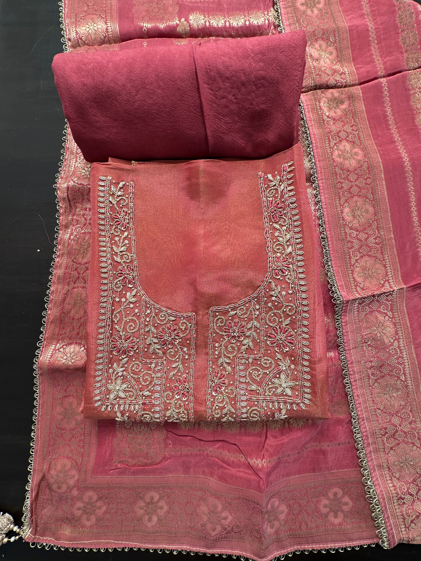 Pink Blended Tissue Suit