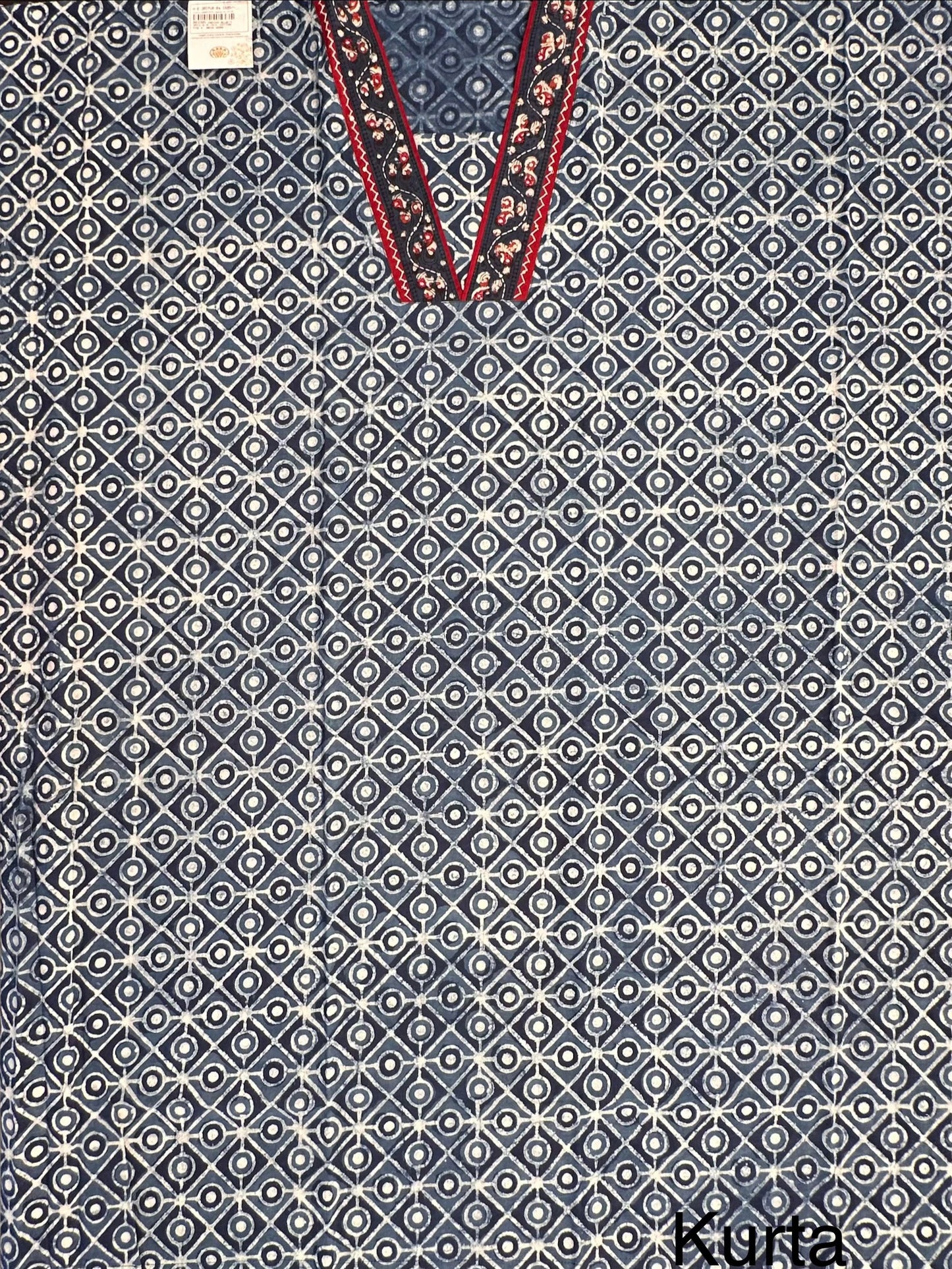 Indigo Blue Jaipuri Cotton 3-Piece Suit