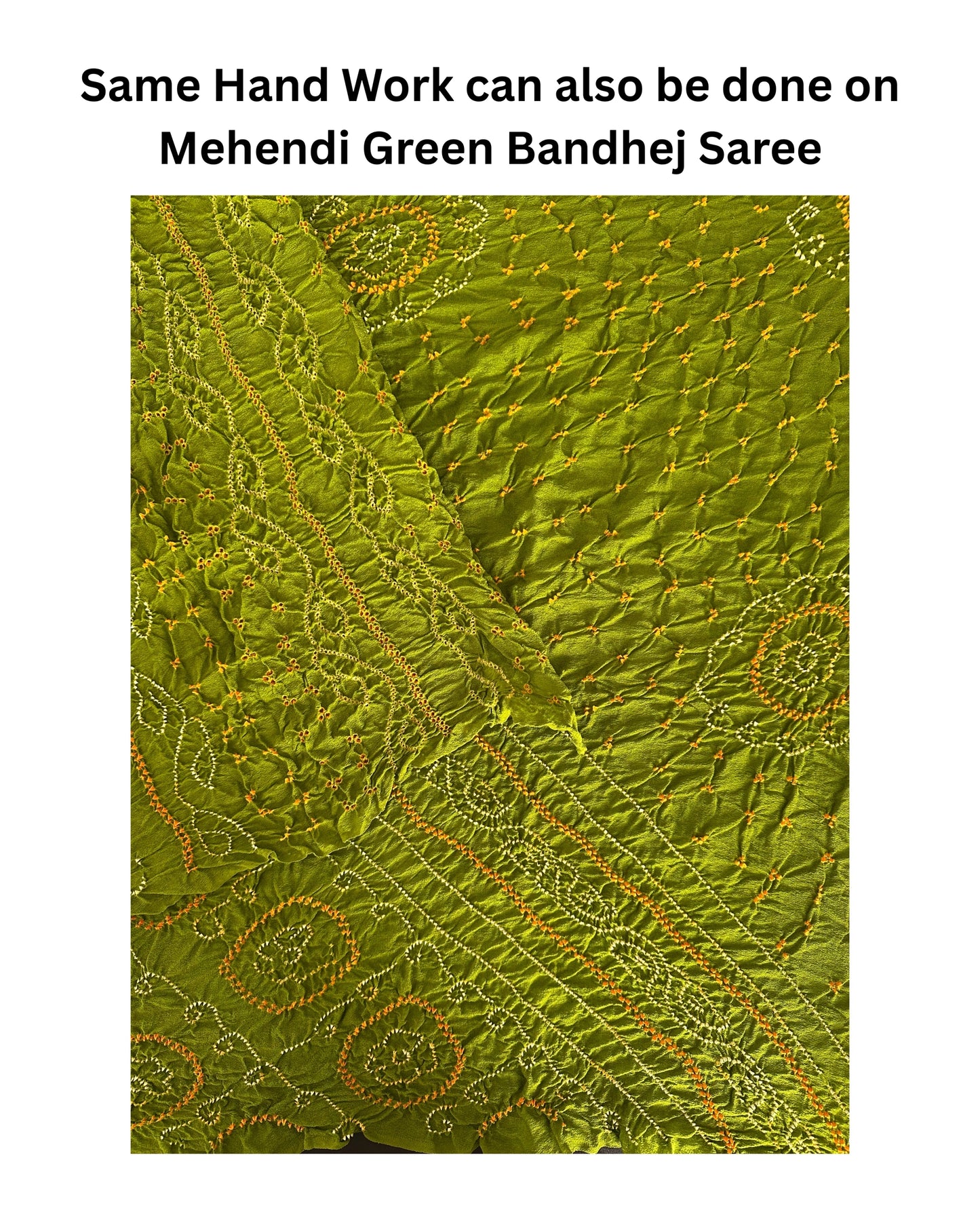 Bandhej Work Chinon Saree