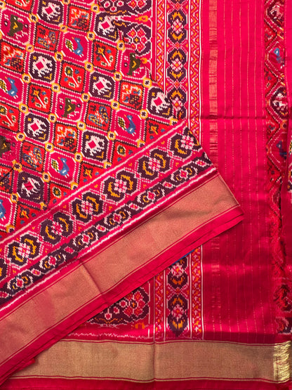 Rani Patola Handloom Silk Saree