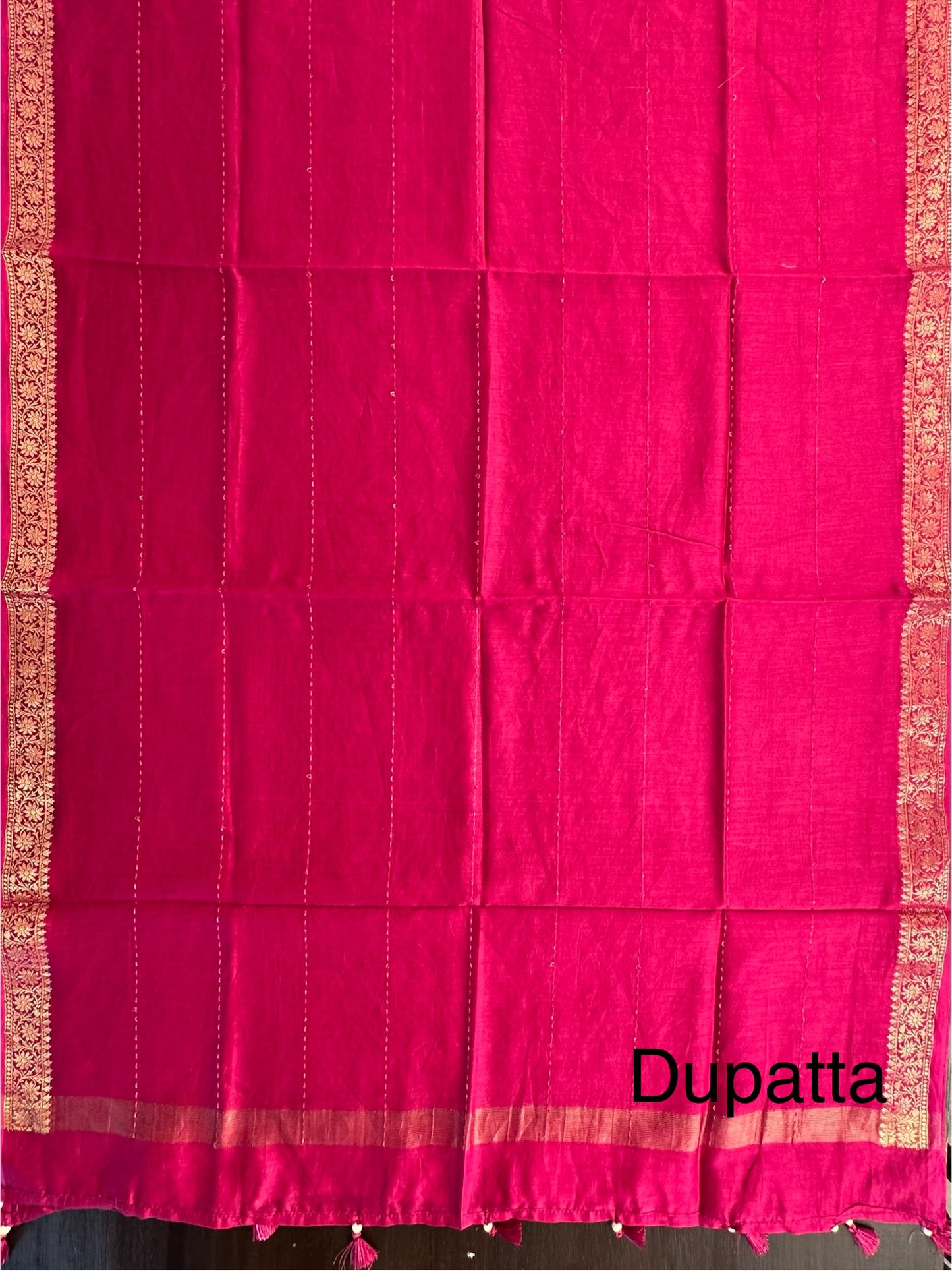 Magenta Handloom Chanderi Suit