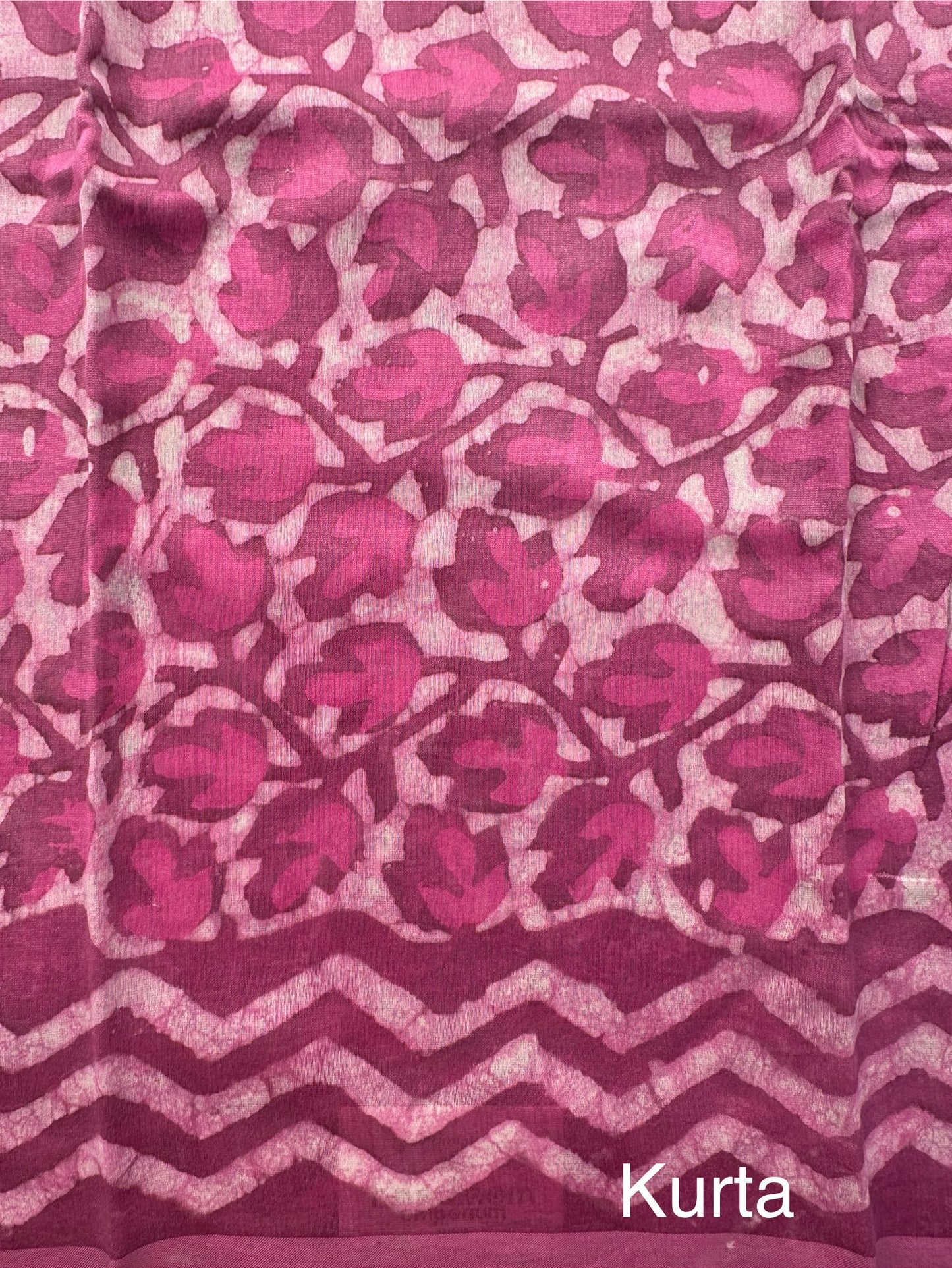 Magenta Cotton Chanderi Suit