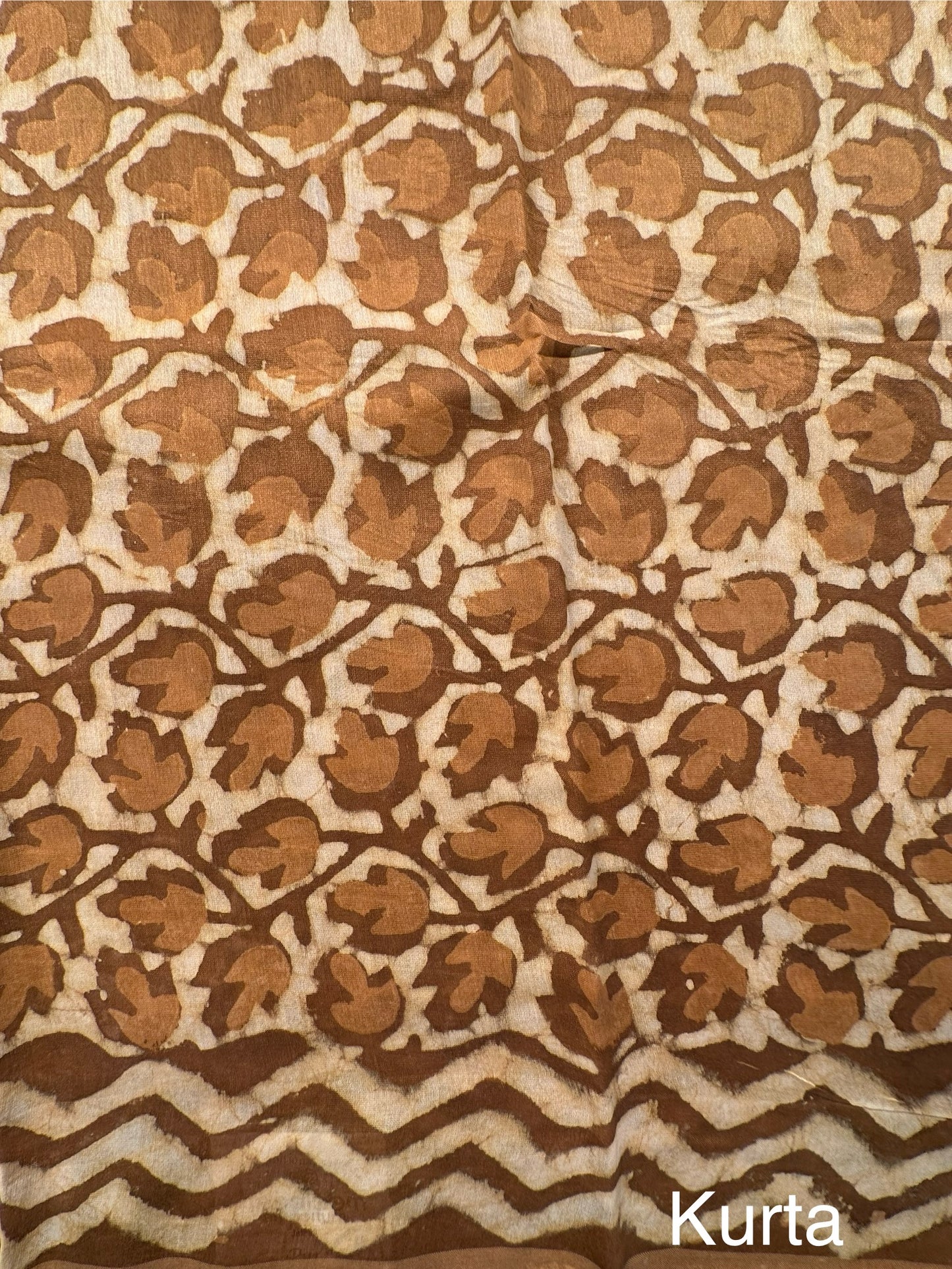 Brown Cotton Chanderi Suit