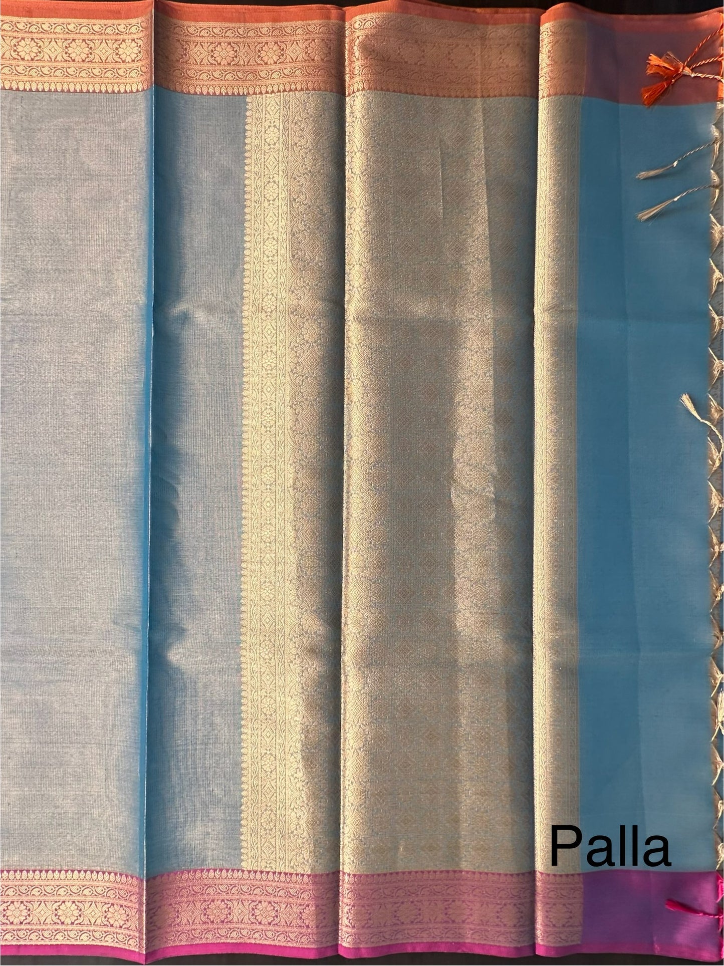 Teal Blue Amrit Tissue Saree