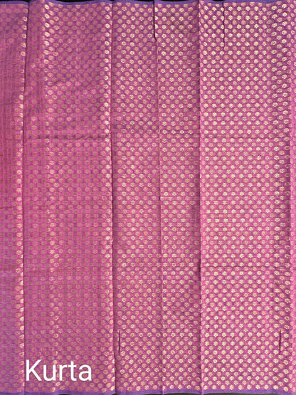Purple Jacquard Handloom Suit