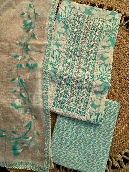 Jaipuri Cotton 3 -Piece Suit