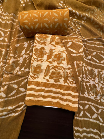 Mustard Sand Pure Cotton Suit