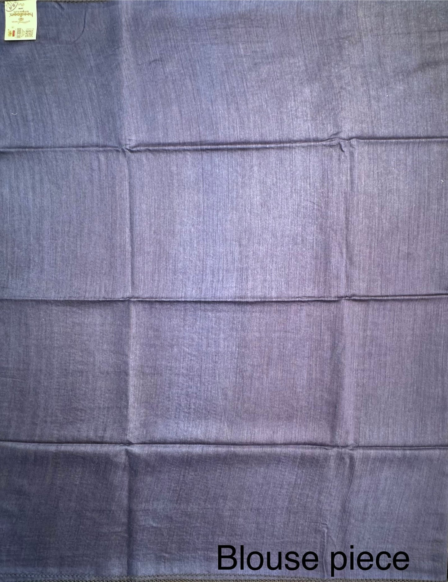 Navy Blue Muga Silk Saree