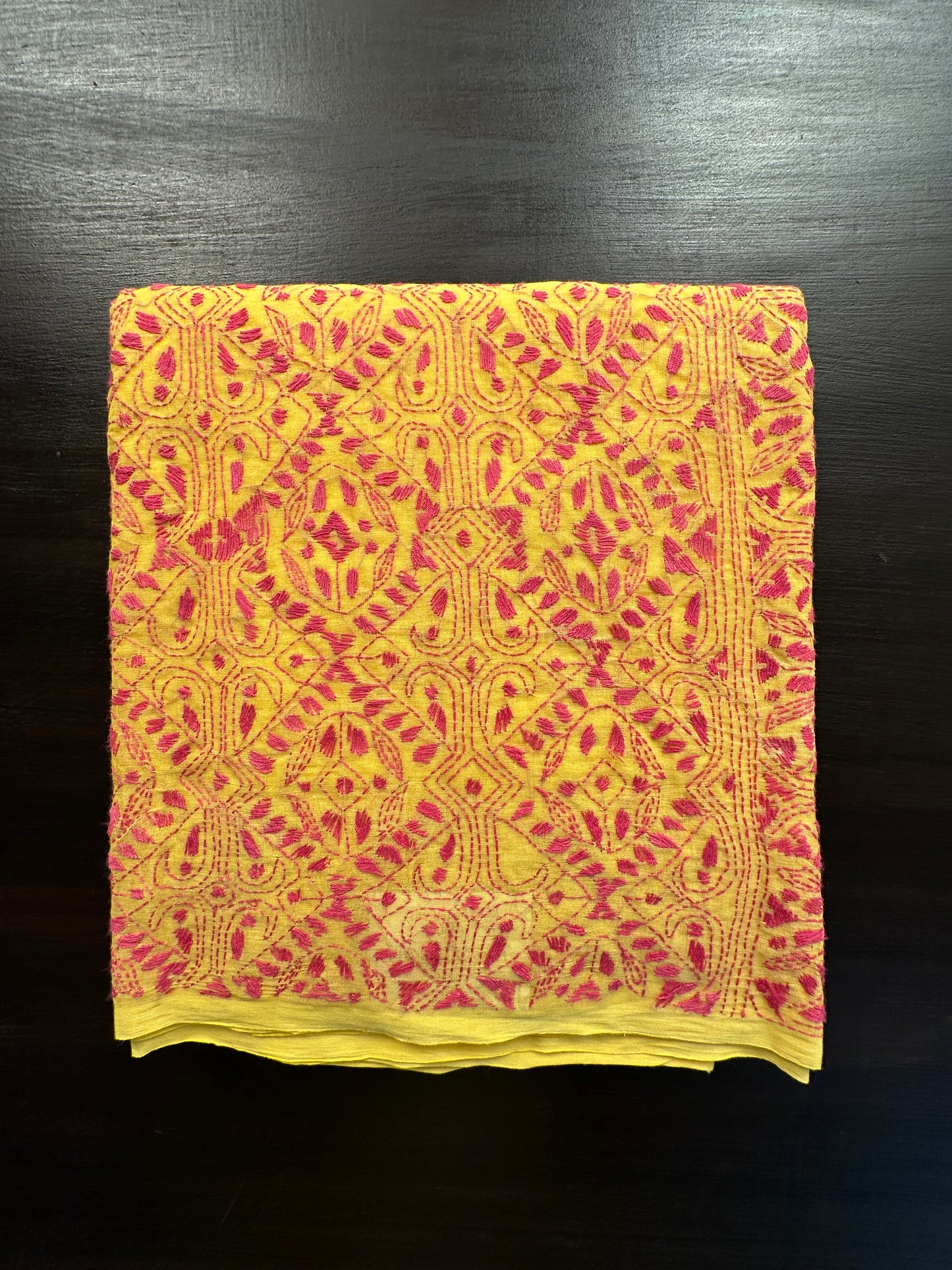 Cotton Saree With Kaantha  Embroidery