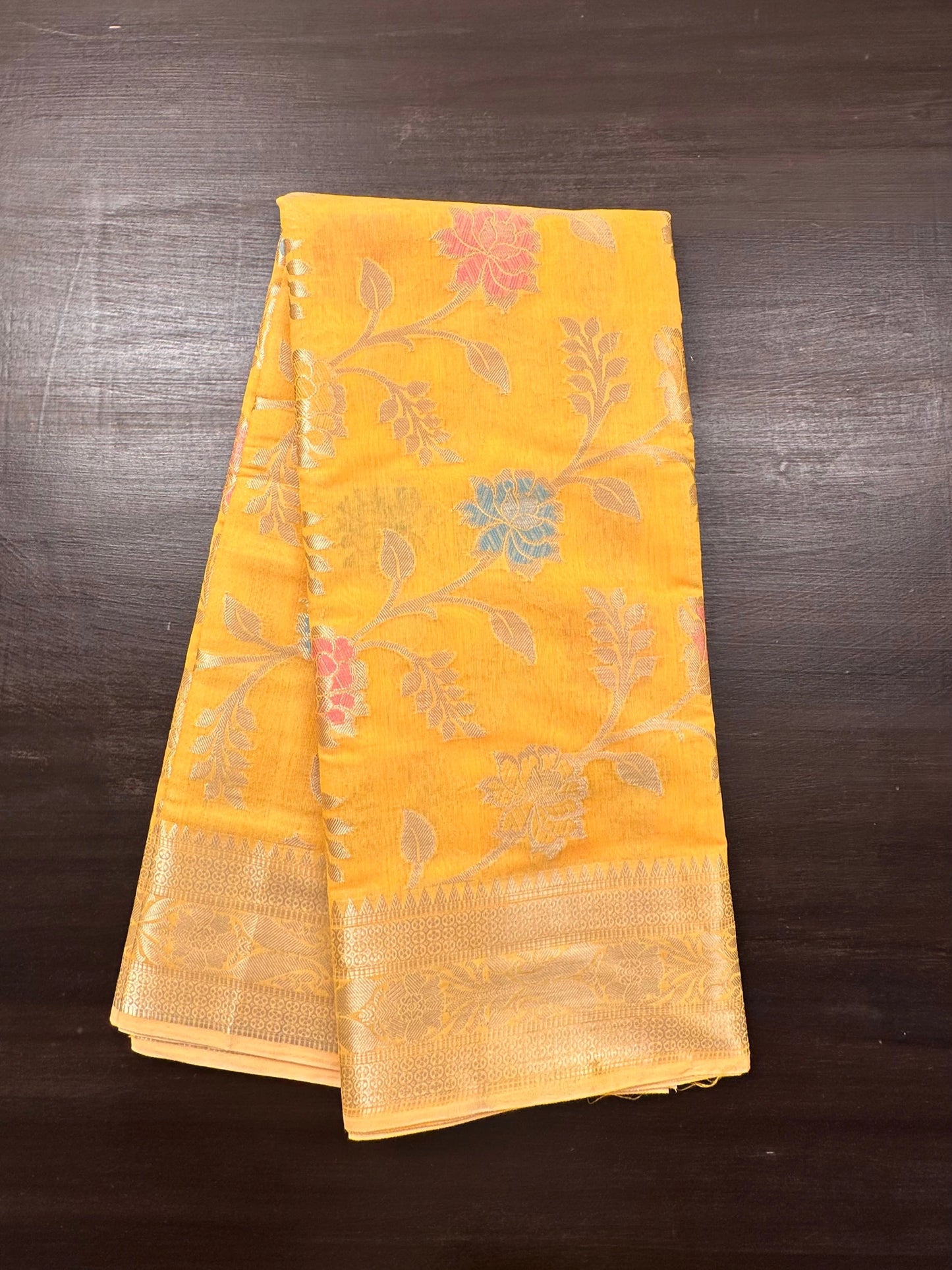 Yellow Tarini Fancy Chanderi Saree