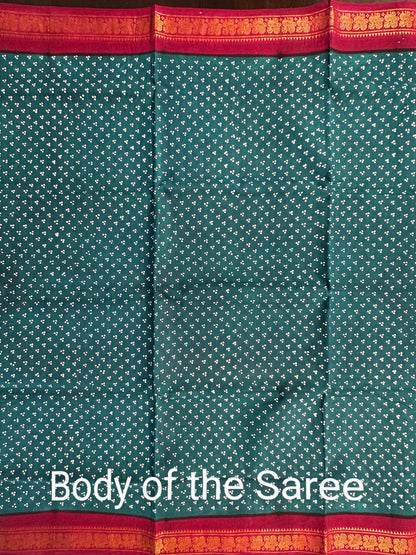 Rama Green Soongadi Cotton Saree