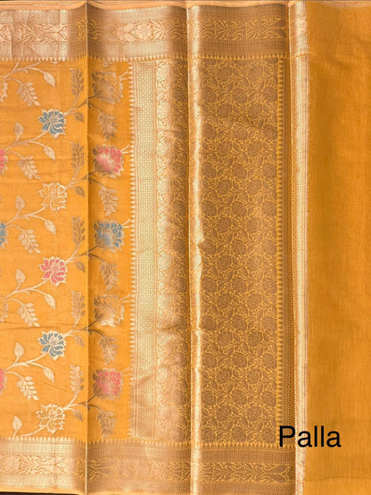 Yellow Tarini Fancy Chanderi Saree