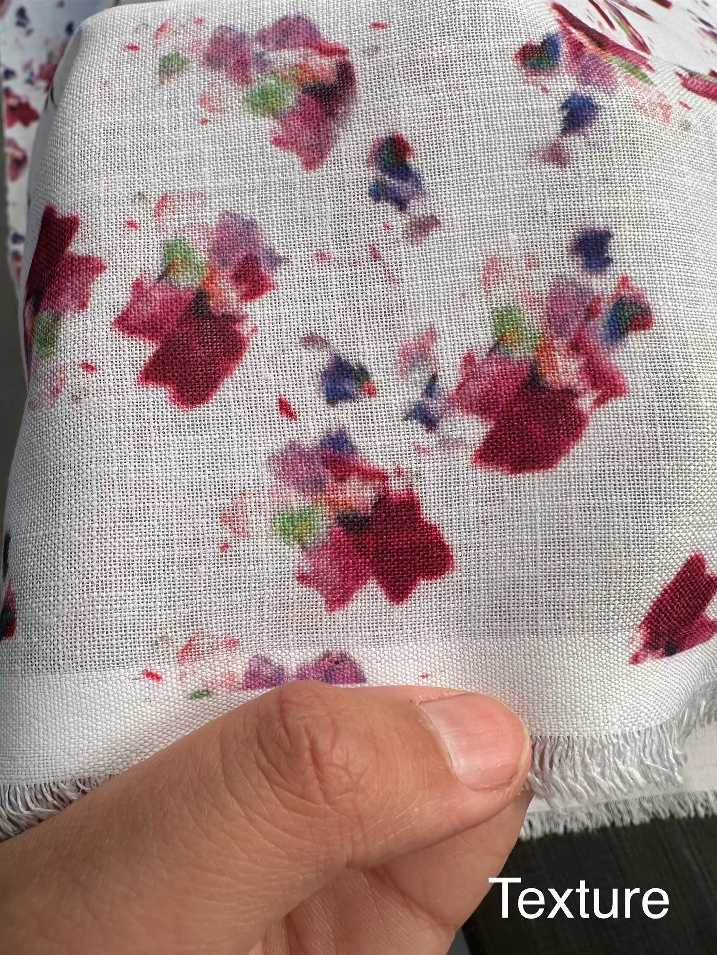 Floral Digital Print Fancy Cotton Linen Fabric