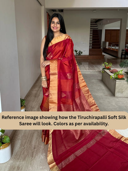 Coral-Rani Tiruchirapalli Pure Soft Silk Saree