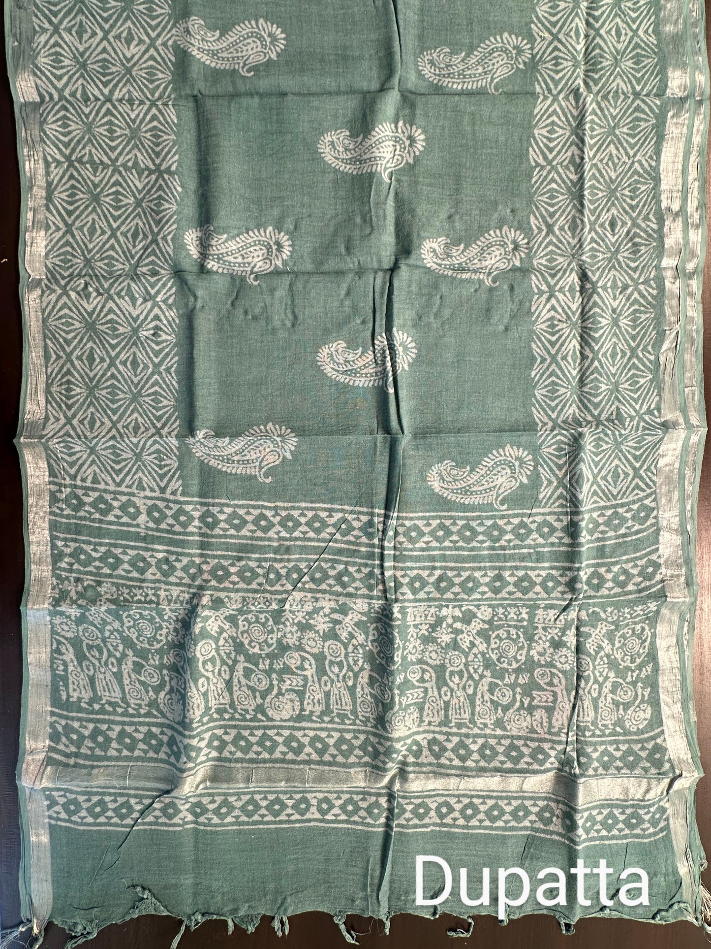 Linen Printed Suit