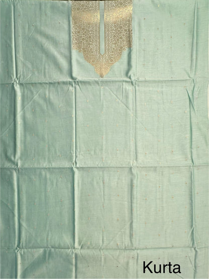 Pastel Blue Handloom Chanderi Suit