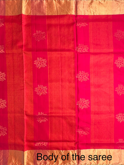 Coral-Rani Tiruchirapalli Pure Soft Silk Saree