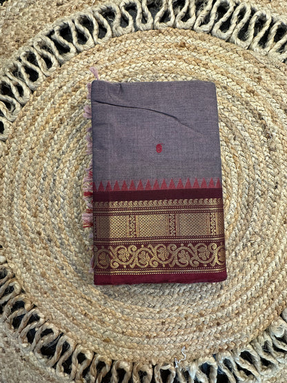 Light Mauve Narayanpet Cotton Saree
