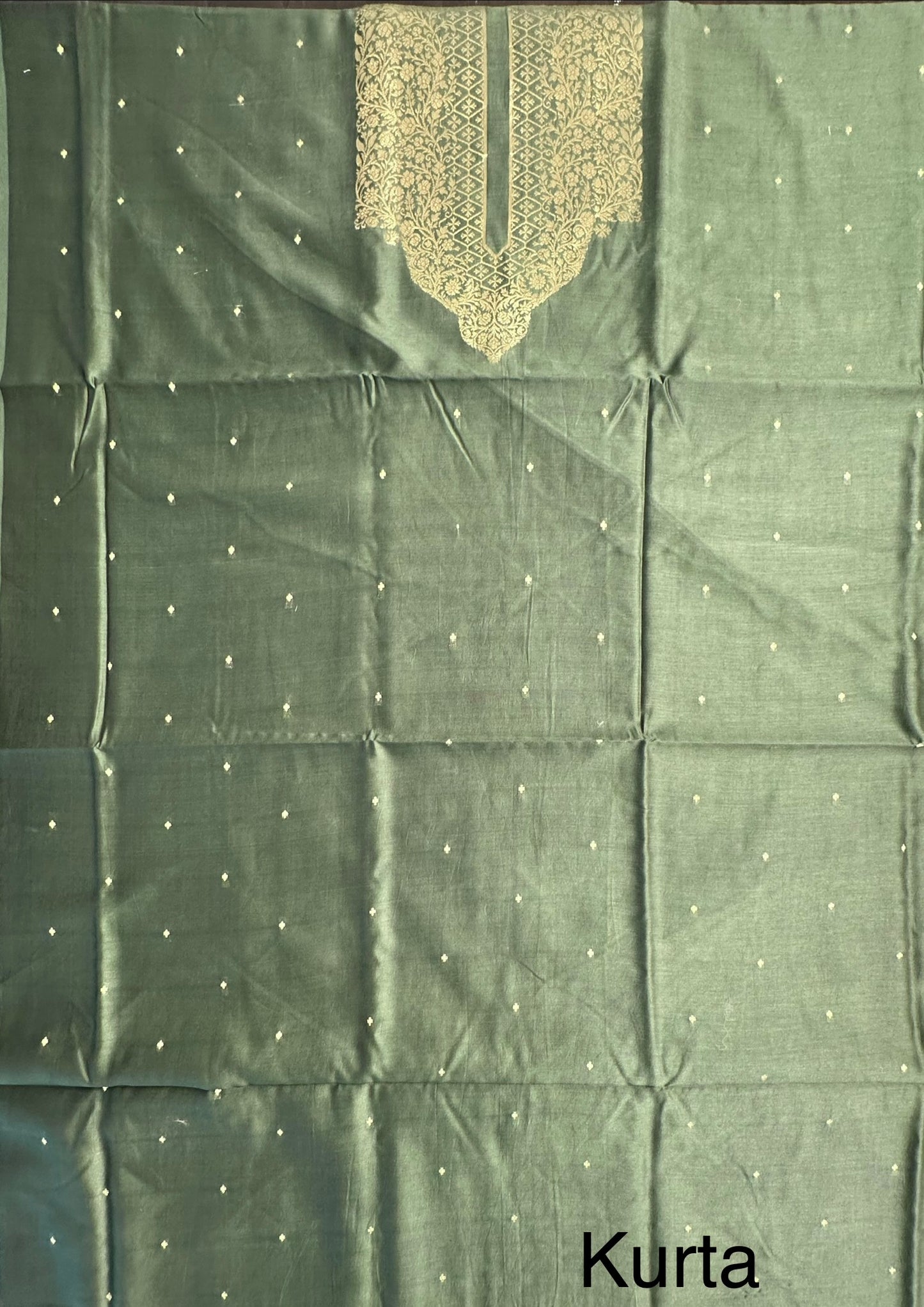 Green Handloom Chanderi Suit