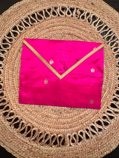 Rani Pure Silk Saree Bag With Pouch