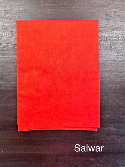 Maroon Ikkat Handloom Cotton Unstitched 3-Piece Suit