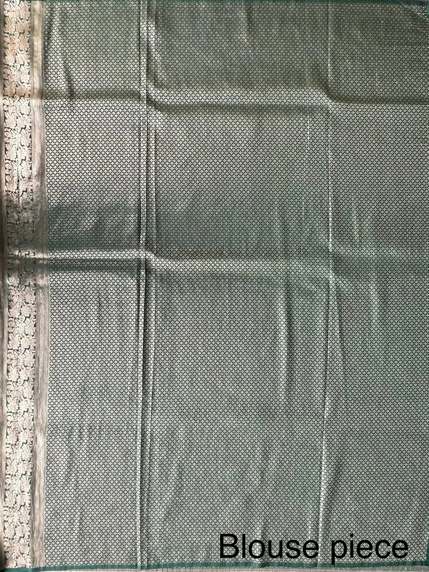 Bottle Green Jamawar Art Silk Saree