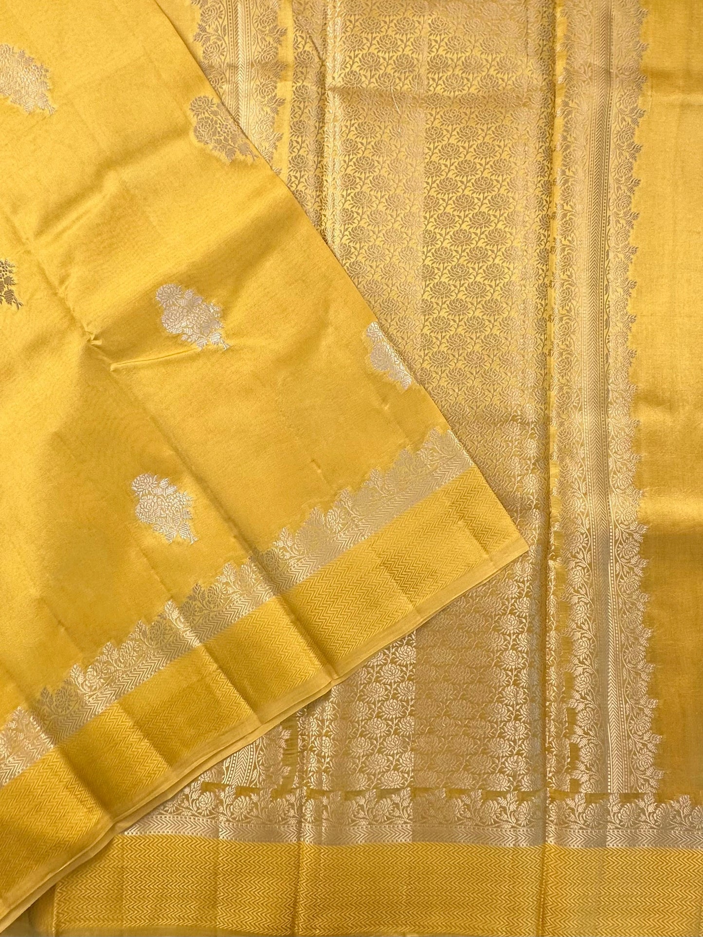Yellow Vishakha Pure Silk Saree