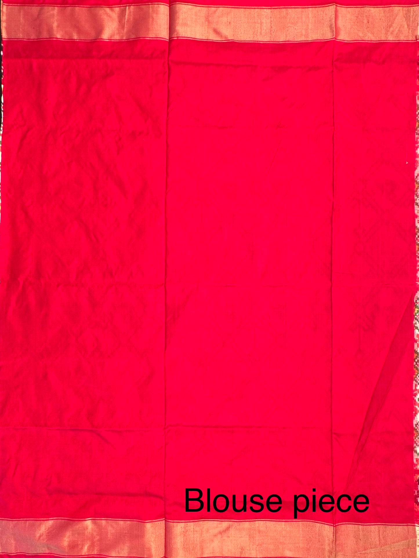 Off White-Red Patola Pure Silk Saree