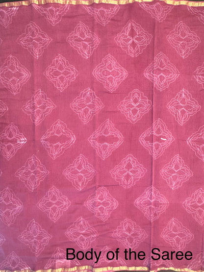 Pink Chanderi Saree