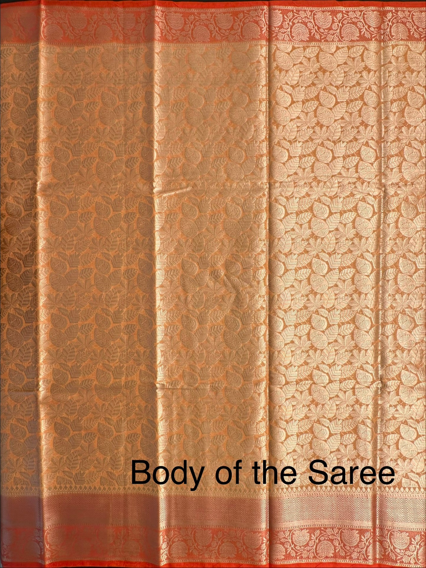 Peach-Orange Vartika Tissue Saree