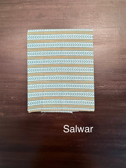 Sea Green Jaipuri Necktie Cotton 3-Piece Suit