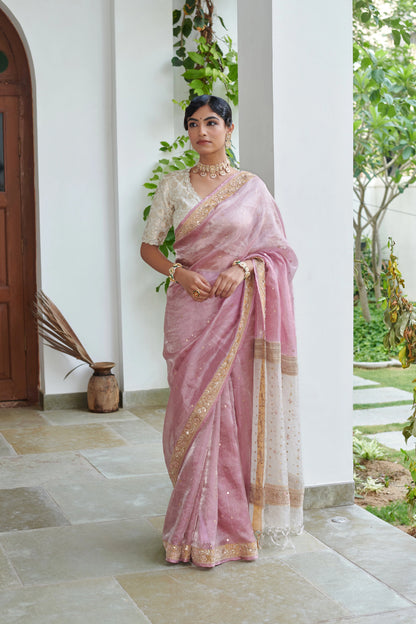 Pure Tissue Saree With Work