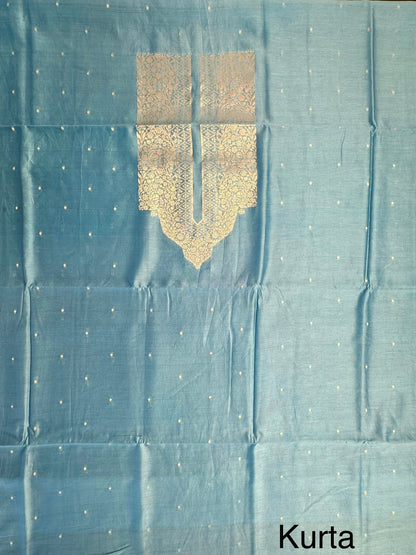 Baby Blue Dhruvisha Handloom Chanderi Suit