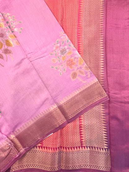 Purple Vishakha Pure Silk Saree