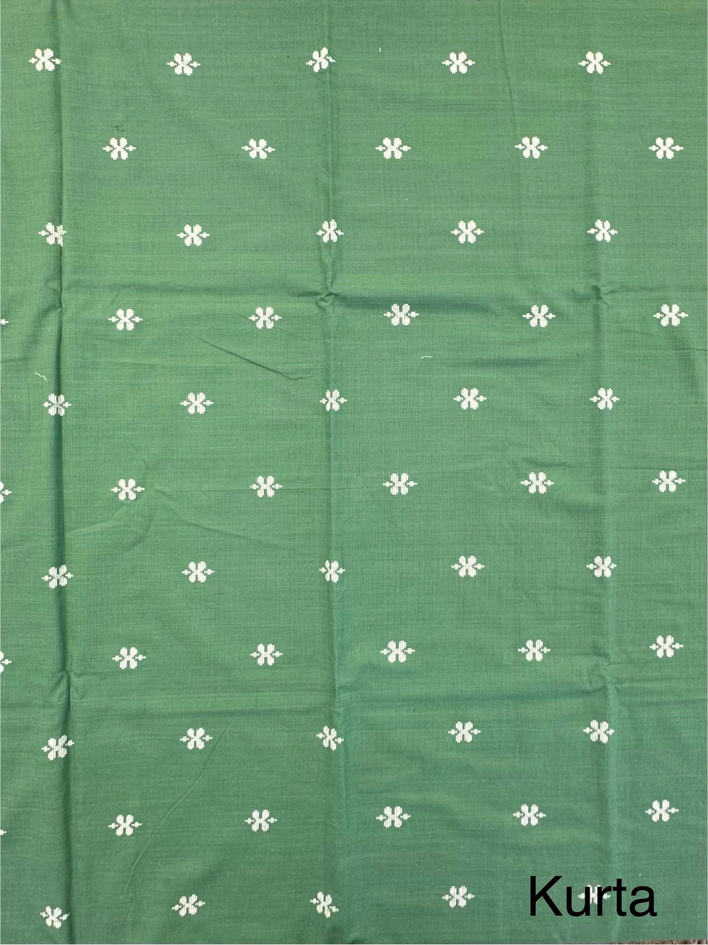 Green Siya South Cotton 3-Piece Suit
