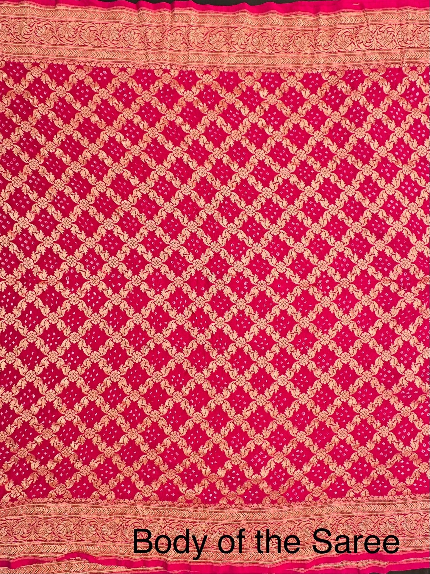 Rani Gharchola Bandhej Pure Georgette Saree