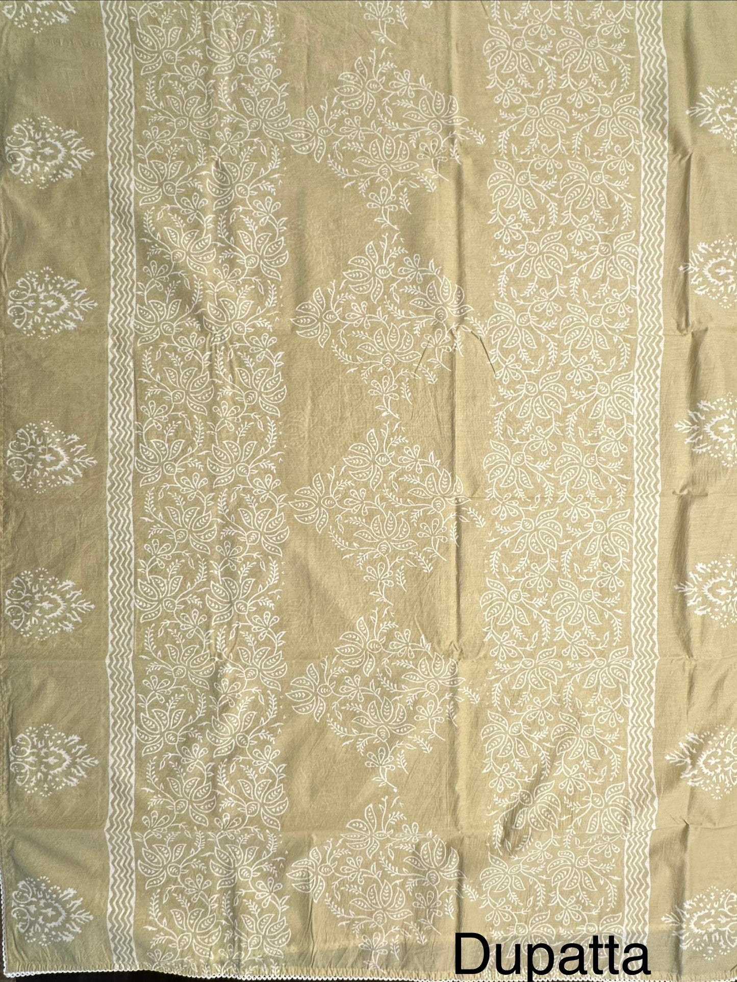 Pastel Yellow Printed Pure Cotton Suit