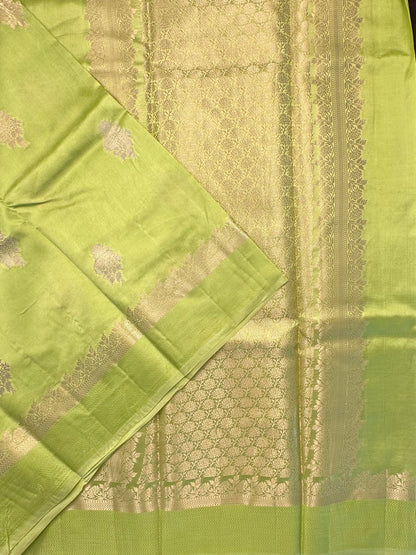 Pista Green Vishakha Pure Silk Saree
