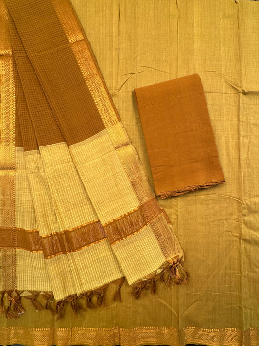 Mehndi Green Mangalgiri Pure Cotton Unstitched 3-Piece Suit