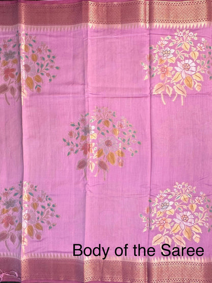 Purple Vishakha Pure Silk Saree
