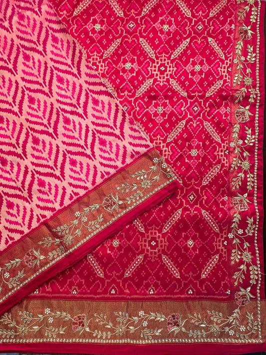 Rani Ikkat Pure Silk Saree